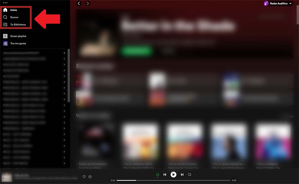 musica en spotify pc